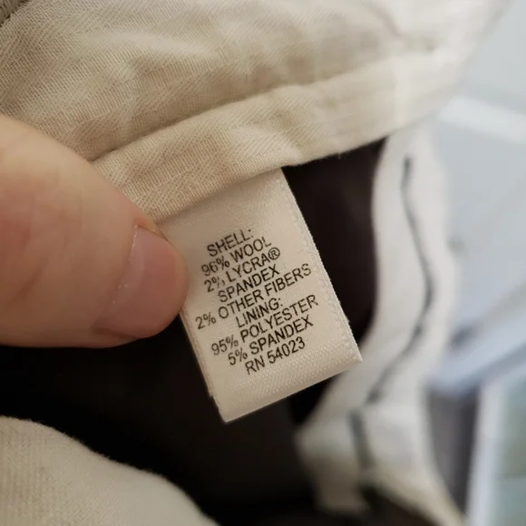 Banana Republic Gray Plaid Martin Fit Wool Blend Lined Trouser Pants - Picture 9 of 9